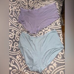 Skims Size 4X Boy Short Bundle Lavender & Sky Pointelle Boy-short Panty
